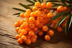 Organic sea buckthorn. Generate Ai Product Image 1