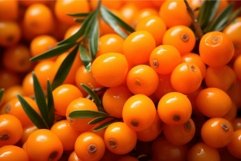 Vibrant Organic sea buckthorn. Generate Ai Product Image 1