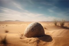 Ostrich egg desert outdoor natural. Generate Ai Product Image 1