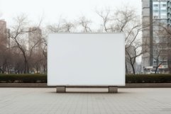 Street mockup billboard post. Generate Ai Product Image 1