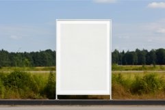 Street mockup billboard field. Generate Ai Product Image 1