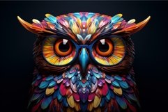 Intriguing Owl glasses colorful. Generate Ai Product Image 1
