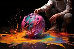 Paint glob 3d art. Generate Ai Product Image 1