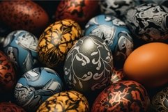 Painted eggs floral. Generate Ai Product Image 1