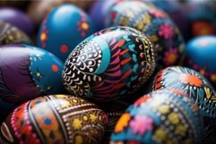 Festive Painted eggs floral. Generate Ai Product Image 1