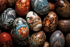 Intricate Painted eggs floral. Generate Ai Product Image 1