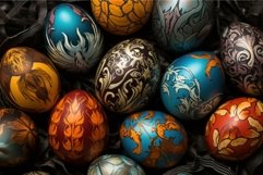 Artistic Painted eggs floral. Generate Ai Product Image 1