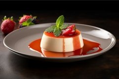 Pana cotta dessert fruit. Generate Ai Product Image 1