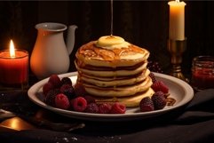 Pancakes candles. Generate Ai Product Image 1