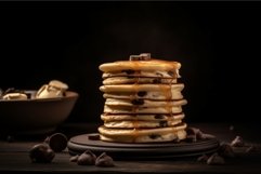 Pancakes with honey and chocolates. Generate Ai Product Image 1