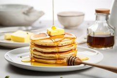 Pancakes honey. Generate Ai Product Image 1