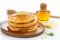 Pancakes honey food. Generate Ai Product Image 1