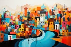 Scenic Panoramic colorful composition. Generate Ai Product Image 1