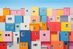 Vibrant Panoramic colorful composition. Generate Ai Product Image 1