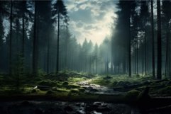 Panoramic colorful composition nature. Generate Ai Product Image 1