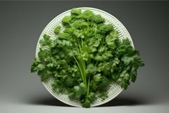 Aromatic Fresh parsley plate. Generate ai Product Image 1