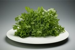Bright Fresh parsley plate. Generate ai Product Image 1