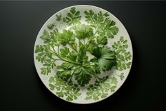 Verdant Fresh parsley plate. Generate ai Product Image 1