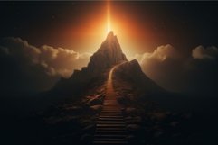 Luminous Path mountain light. Generate Ai Product Image 1