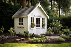 Patio garden shed plants pot. Generate Ai Product Image 1