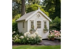 Patio garden shed green banner. Generate Ai Product Image 1