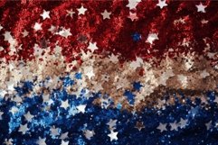Dramatic Patriotic stars glitter background. Generate Ai Product Image 1