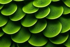 Mystical Green pattern mushrooms. Generate Ai Product Image 1