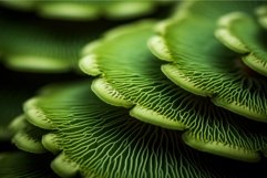 Intriguing Green pattern mushrooms. Generate Ai Product Image 1