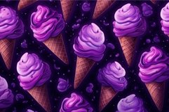 Vibrant Purple ice cream pattern. Generate Ai Product Image 1