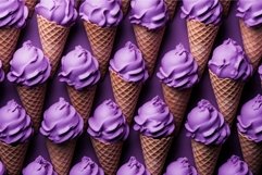 Purple ice cream pattern. Generate Ai Product Image 1