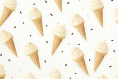 Artistic White ice cream berry pattern. Generate ai Product Image 1