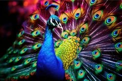 Flamboyant Peacock bird. Generate Ai Product Image 1