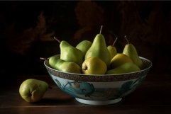 Pears bowl. Generate Ai Product Image 1