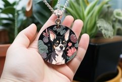 Pet golden necklace tag banner. Generate Ai Product Image 1
