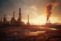 Operational Petroleum production factory. Generate Ai Product Image 1