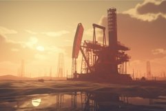Fume-ridden Petroleum production factory. Generate Ai Product Image 1