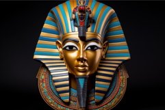 Mysterious Pharaoh mask colorful. Generate Ai Product Image 1