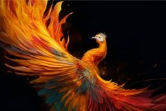 Colorful phoenix flame. Hot animal burn Product Image 1