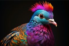 Small-sized Pigeon bird colorful. Generate Ai Product Image 1