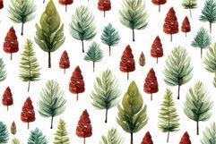 Lush Forest watercolor pattern. Generate Ai Product Image 1