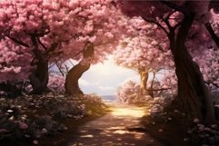 Captivating Pink magical forest. Generate Ai Product Image 1
