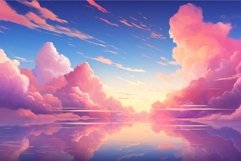 Dreamy Pink clouds. Generate Ai Product Image 1