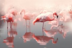 Flamingo lake water. Generate Ai Product Image 1
