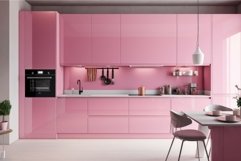 Pink kitchen. Generate Ai Product Image 1