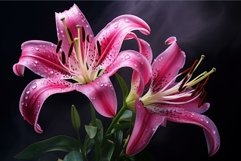 Delicate Pink lilly. Generate Ai Product Image 1