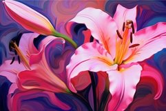 Elegant Pink lilly. Generate Ai Product Image 1