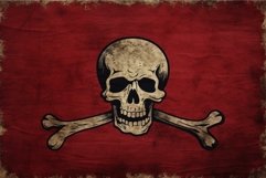 Aged Pirate flag vintage. Generate Ai Product Image 1