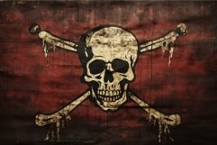 Fierce Pirate flag vintage. Generate Ai Product Image 1