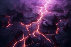 Plain magma cracks purple gas. Generate Ai Product Image 1