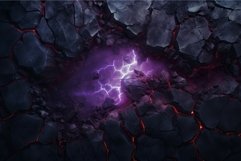 Plain magma cracks purple steam. Generate Ai Product Image 1